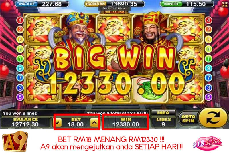 A9today | A9play Casino betting jackpot winner | Menang besar | Win RM12330 with RM18